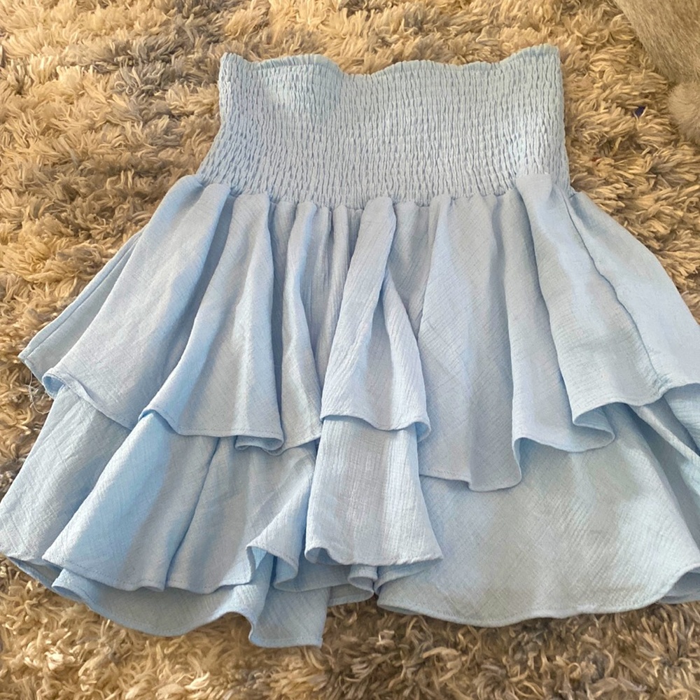 Baby blue, flowy skirt